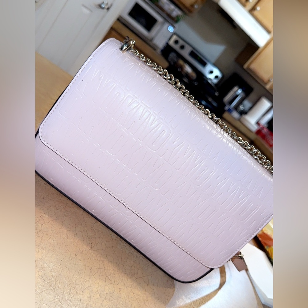 DKNY Light Pink Embossed Crossbody Bag